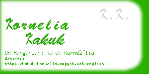 kornelia kakuk business card